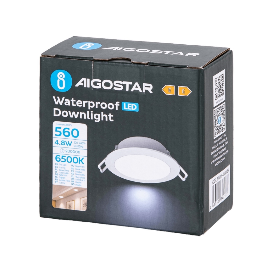 Corp de iluminat LED încastrat pentru baie Aigostar LED/4,8W/230V 6500K alb IP65