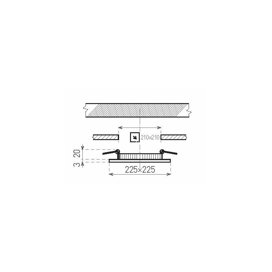 Corp de iluminat LED încastrat pentru baie VEGA LED/18W/230V 3800K d. 22,5 cm IP44 alb zăpadă