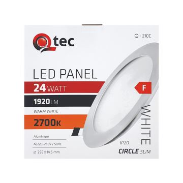 Corp de iluminat LED încastrat QTEC LED/24W/230V 2700K d. 29,6 cm