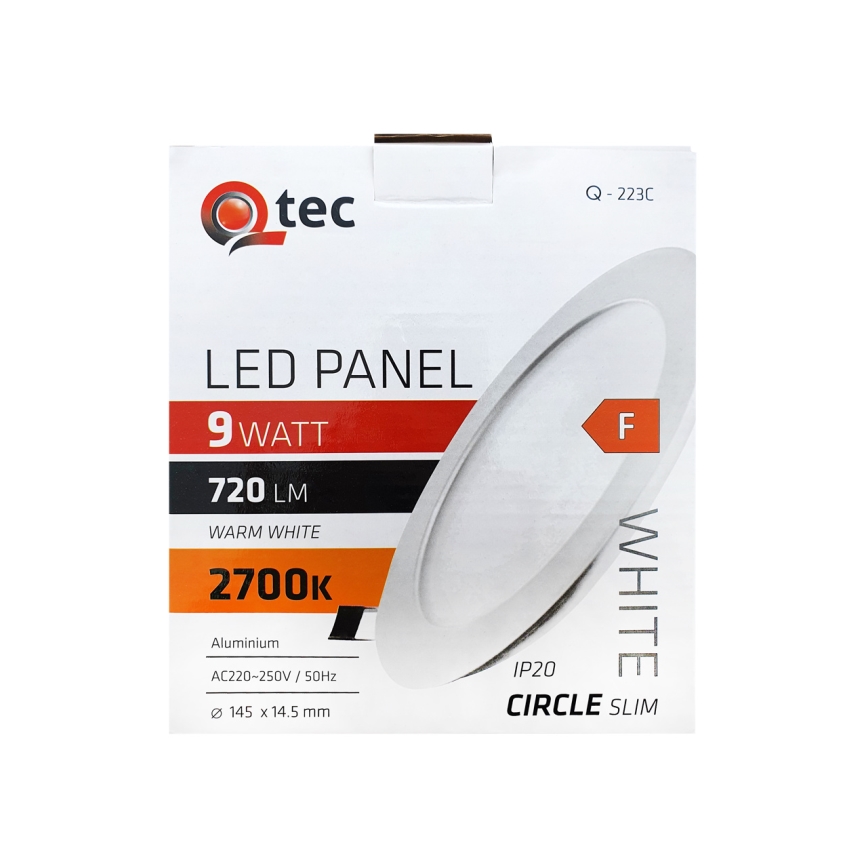 Corp de iluminat LED încastrat QTEC LED/9W/230V 2700K d. 14,5 cm