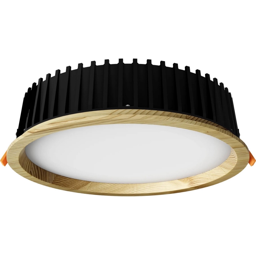 Corp de iluminat LED încastrat RONDO WOODLINE LED/18W/230V 3000K d. 26 cm lemn masiv pin APLED