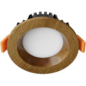 Corp de iluminat LED încastrat RONDO WOODLINE LED/3W/230V 3000K d. 9 cm lemn masiv stejar APLED