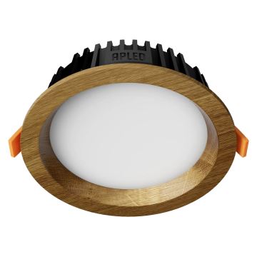 Corp de iluminat LED încastrat RONDO WOODLINE LED/6W/230V 3000K d. 15 cm lemn masiv stejar APLED