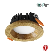 Corp de iluminat LED încastrat RONDO WOODLINE LED/3W/230V 3000K d. 9 cm lemn masiv pin APLED