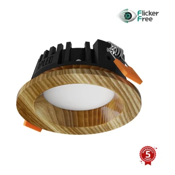 Corp de iluminat LED încastrat RONDO WOODLINE LED/3W/230V 4000K d. 9 cm lemn masiv frasin APLED