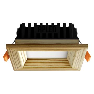 Corp de iluminat LED încastrat SQUARE WOODLINE LED/3W/230V 4000K 9x9 cm lemn masiv pin APLED