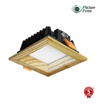 Corp de iluminat LED încastrat SQUARE WOODLINE LED/3W/230V 4000K 9x9 cm lemn masiv frasin APLED