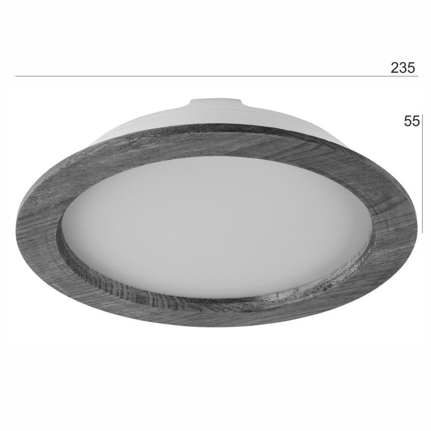 Corp de iluminat LED încastrat WOODY SPOT LED/23,5W/230V 4000K stejar ø 23,5 cm