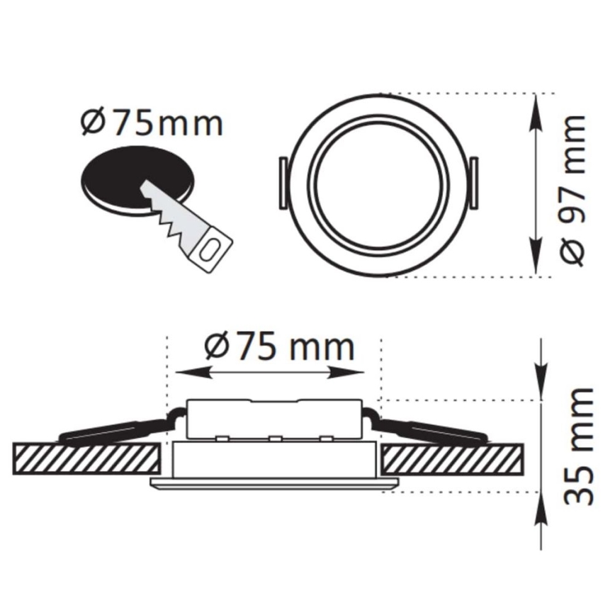 Corp de iluminat LED încastrat ZOE LED/4,8W/230V argintiu