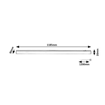 Corp de iluminat LED pentru corpuri de bucătărie LED/18W/230V 4000K 118 cm Rabalux