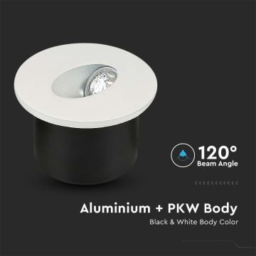 Corp de iluminat LED pentru scări LED/3W/230V 3000K alb