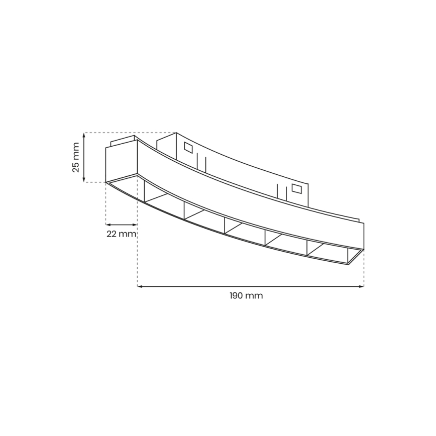 Corp de iluminat LED pentru sistem de șină MAGNETIC TRACK LED/6W/48V 4000K negru