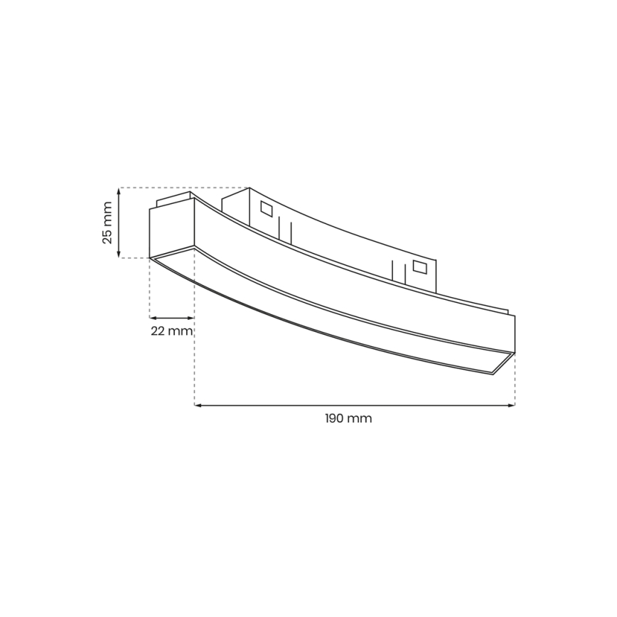 Corp de iluminat LED pentru sistem pe șină MAGNETIC TRACK LED/10W/48V 4000K negru