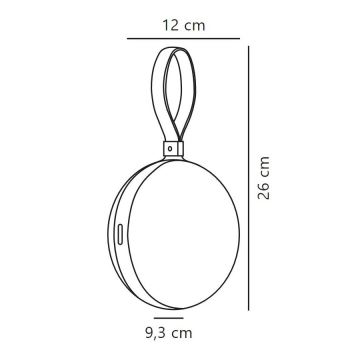 Corp de iluminat LED portabil dimabil de exterior Nordlux BRING TO-GO LED/1W/5V IP54 negru