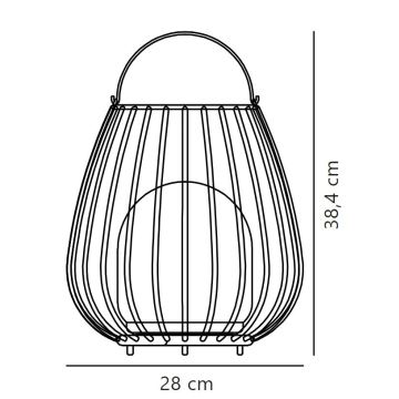 Corp de iluminat LED portabil dimabil de exterior Nordlux JIM TO-GO LED/3W/5V IP54 negru