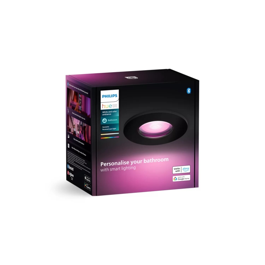 Corp de iluminat LED RGBW dimabil încastrat pentru baie Philips XAMENTO 1xGU10/4,2W/230V 2000-6500K IP44