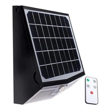 Corp de iluminat LED solar cu senzor de mișcare și crepuscular LED/15W/5400 mAh 7,4V IP65