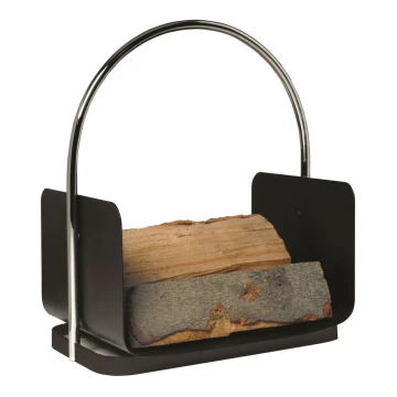 Coș metalic cu mâner, pentru lemne 50x41 cm antracit