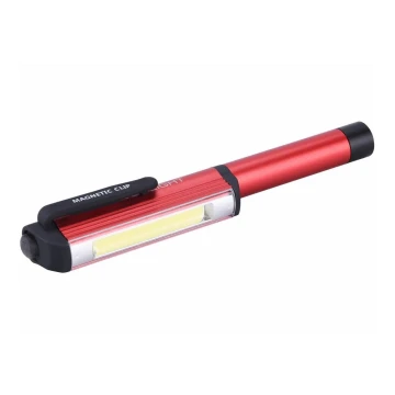 Creion LED cu lumină LED/3W/3xAAA roșu/negru Extol