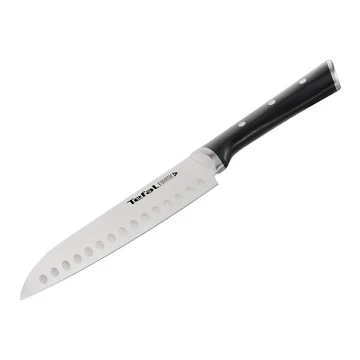 Cuțit santoku din oțel inoxidabil Tefal ICE FORCE 18 cm crom/negru