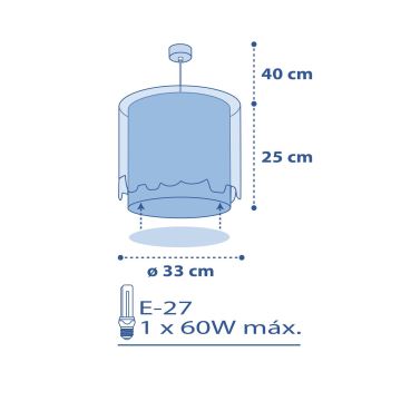 Dalber 61332T - Lustră copii LITTLE ELEPHANT 1xE27/60W/230V