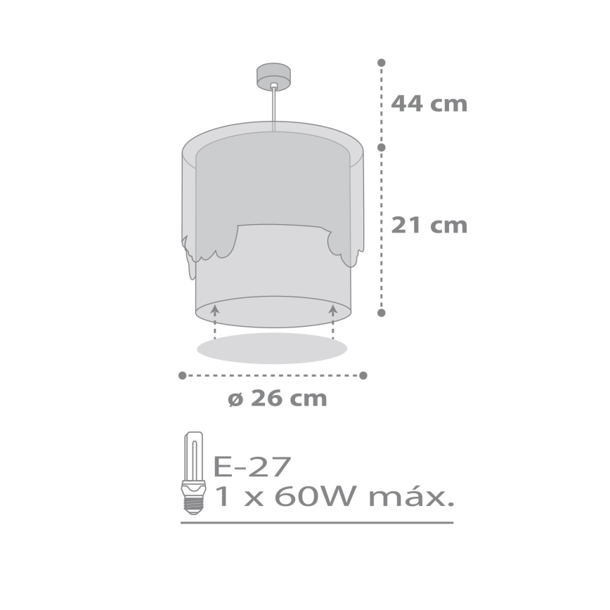 Dalber 61682 - Lustră copii BABY TRAVEL 1xE27/60W/230V