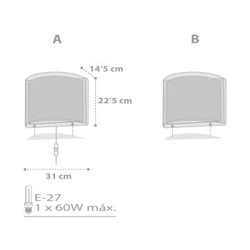 Dalber 81198E - Aplică perete copii LIGHT FEELING 1xE27/60W/230V