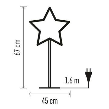 Decorațiune de Crăciun 1xE14/25W/230V d. 45 cm aurie