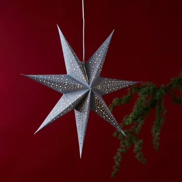 Decorațiune de Crăciun argintie stea Eglo