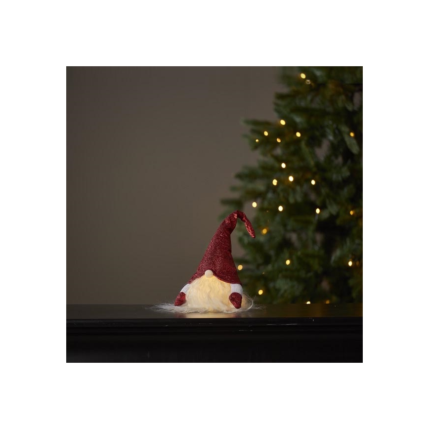 Decorațiune LED de Crăciun 1xLED/0,06W/3xAG13 roșie Eglo