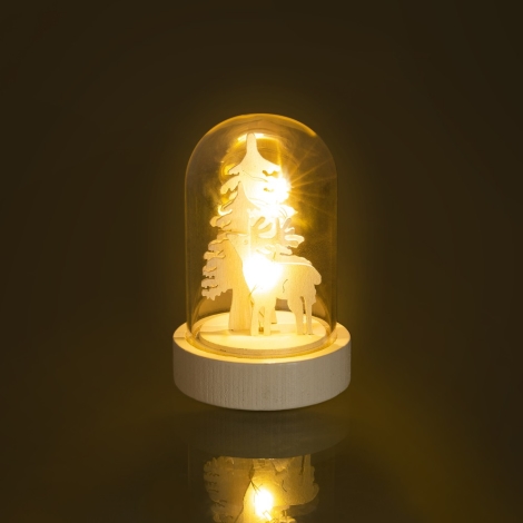 Decorațiune LED de Crăciun 1xLED/1xCR2032 alb cald