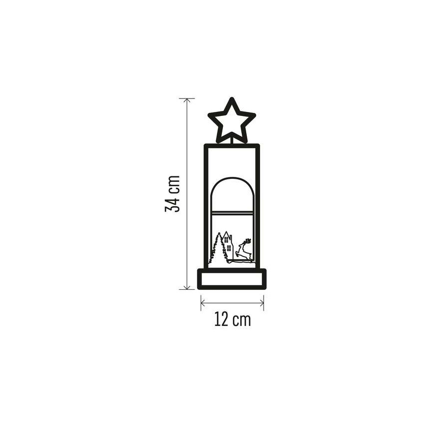 Decorațiune LED de Crăciun 5xLED/2xAA stea