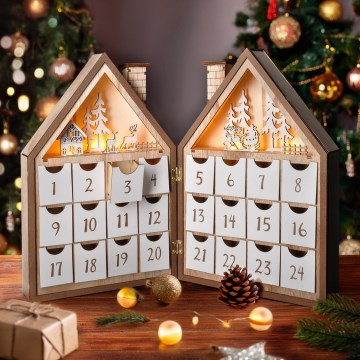 Decorațiune LED de Crăciun Brilagi LED/2xAAA calendar de Advent