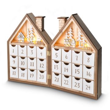 Decorațiune LED de Crăciun Brilagi LED/2xAAA calendar de Advent