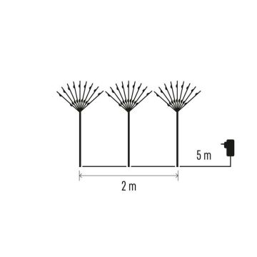 Decorațiune LED de Crăciun de exterior 180xLED/3,6W/230V IP44 alb rece