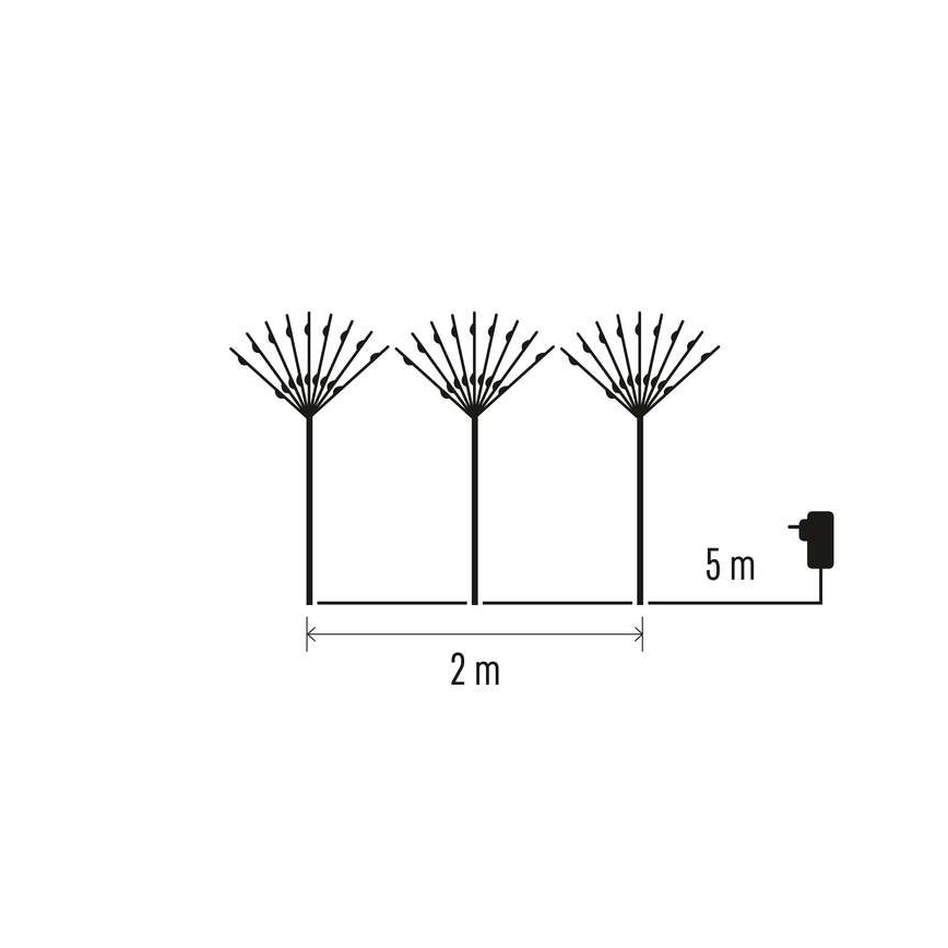 Decorațiune LED de Crăciun de exterior 180xLED/3,6W/230V IP44 alb rece