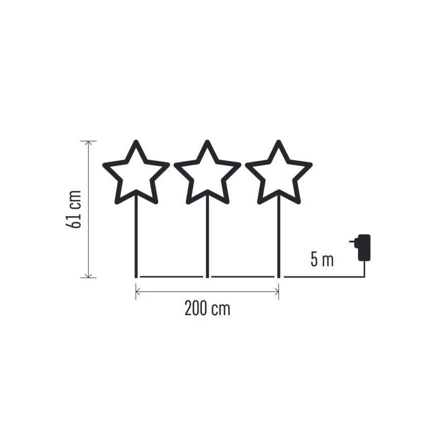 Decorațiune LED de Crăciun de exterior 402xLED/3,6W/4,5/230V IP44 alb cald