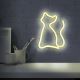 Decorațiune LED neon de perete CAT LED/3W/3xAA galben