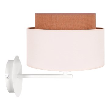 Duolla - Lampă de perete BOHO 1xE27/15W/230V bej/albă/maro