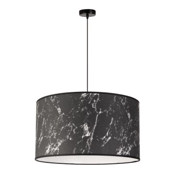 Duolla - Lustră pe cablu MARBLE 1xE27/40W/230V albă/neagră