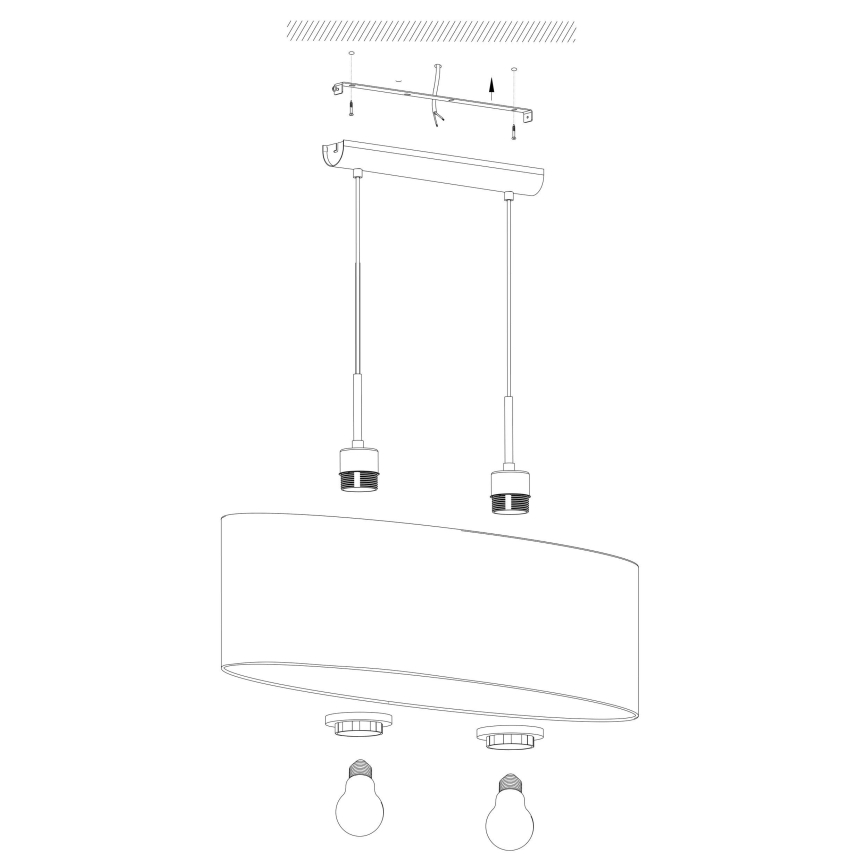 Eglo - Lustra cu cablu 2xE27/60W/230V