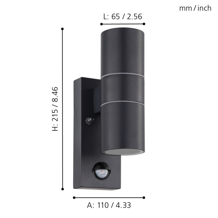 Eglo - LED aplica perete exterior 2xGU10/3W/230V