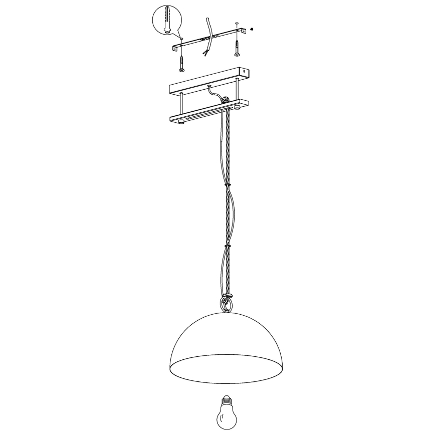 Eglo - Lustră pe cablu 1xE27/40W/230V