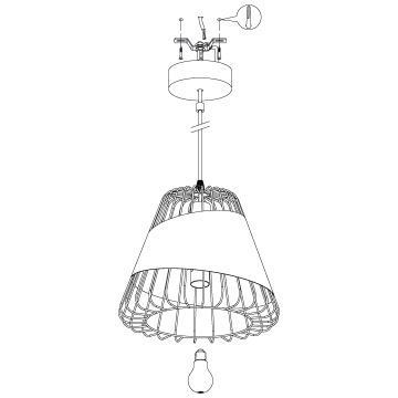 Eglo - Lustră pe cablu 1xE27/60W/230V