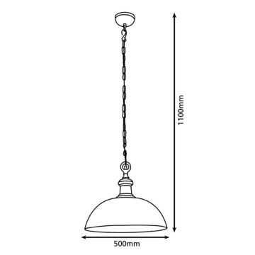 Eglo 78301 - Lustră pe cablu EASINGTON 1xE27/60W/230V