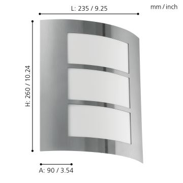 Eglo - Corp de iluminat perete exterior 1xE27/15W