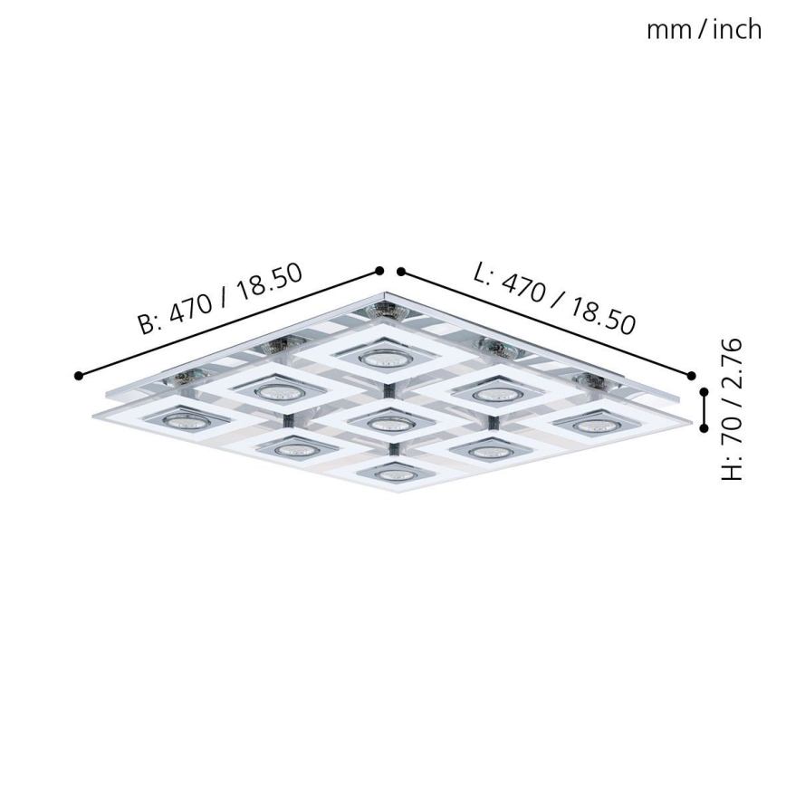 Eglo - LED Plafoniera 9xGU10/3W/230V