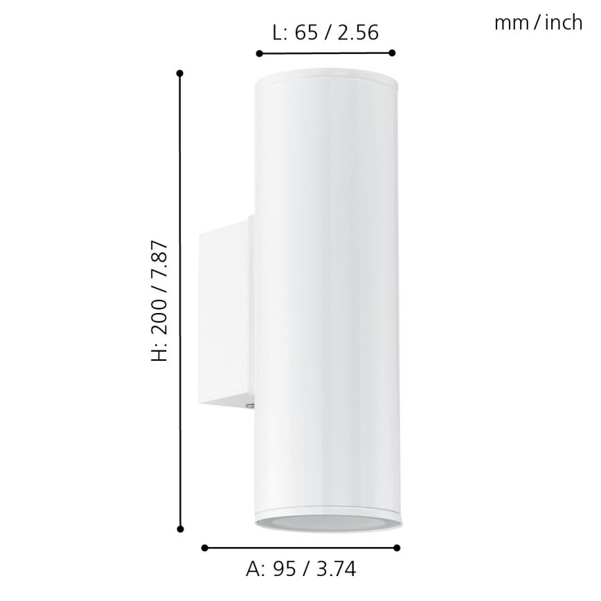 Eglo - Corp de iluminat LED exterior 2xGU10/3W/230V