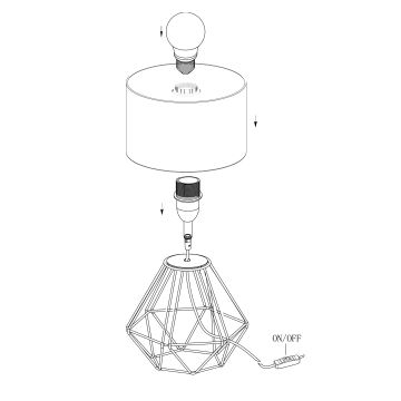 Eglo - Lampa de masa 1xE14/60W/230V