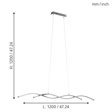 Eglo - LED Lustra 2xLED/14W/230V